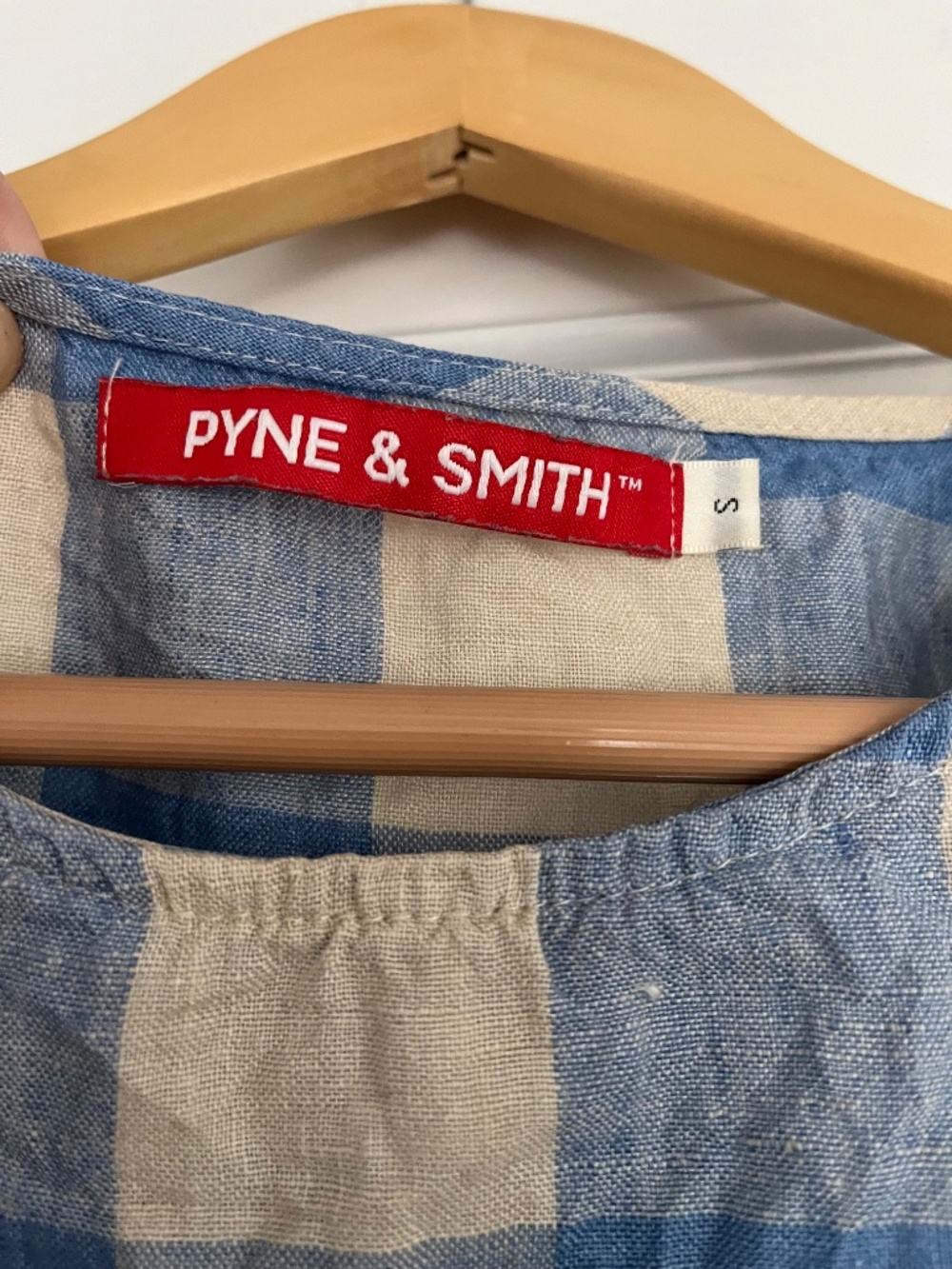 Pyne & Smith Tove Check Blouse, size small - Picture 3 of 4